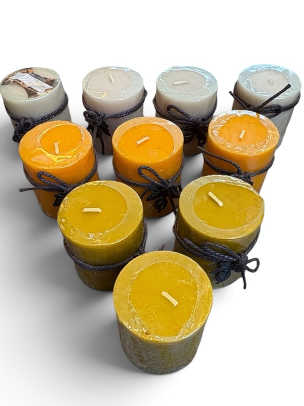 Luminessence Pillar Candles Fall Scents Toasted Marshmallow 2.75” Set of 10